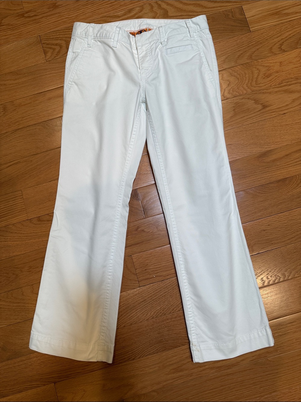 Tory Burch White Mid-Rise Chino Pants